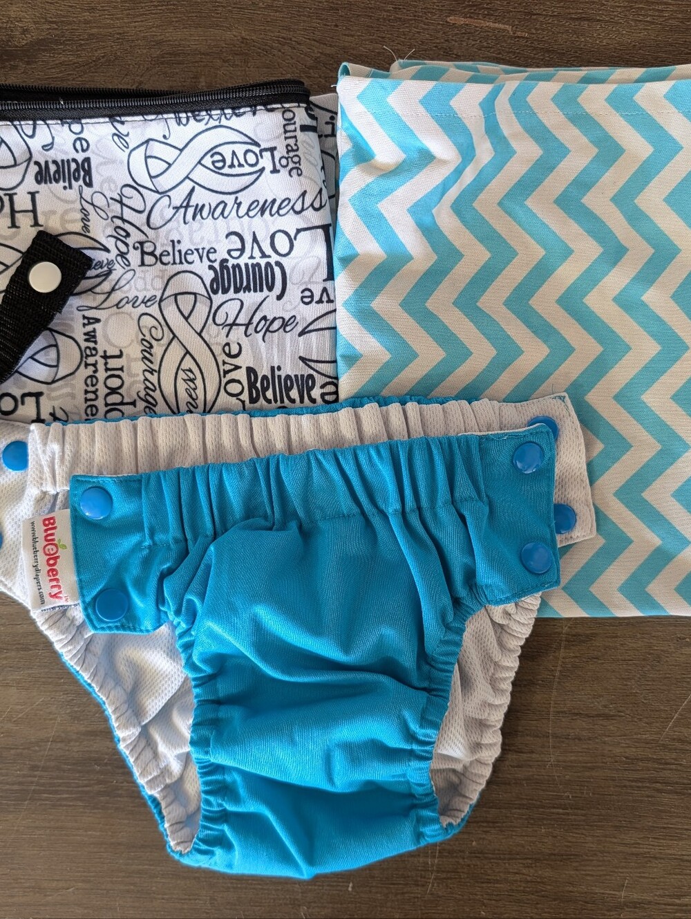 Blueberry Reusable Swim Diaper And Wet bag bundle